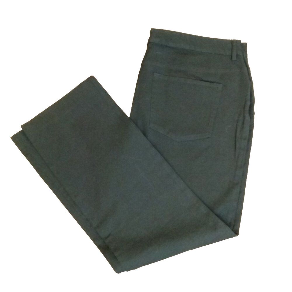 Chaps Ladies 16 Black Denim Straight Leg Natural Waist Jeans NWOT